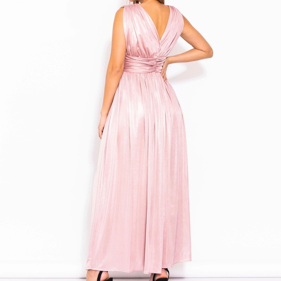 Floor length maternity dress | Champagne color| Size 32 - Picture 3 of 17